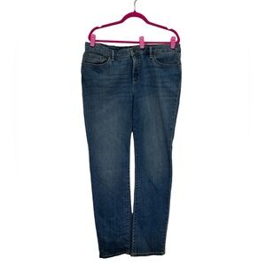 LRL Ralph Lauren Jeans Co Womens Sz 14 Blue Straight Leg Mid Rise Dark Wash